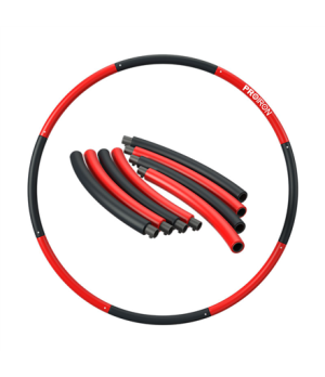 PROIRON Fitness Hula Hoop 73 - 98 cm wide Black/Red