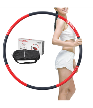 PROIRON Fitness Hula Hoop 73 - 98 cm wide Black/Red