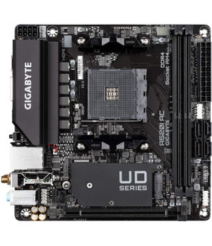 Gigabyte | A520I AC | Processor family AMD | Processor socket AM4 | DDR4 DIMM | Memory slots 2 | Number of SATA connectors 4 | C