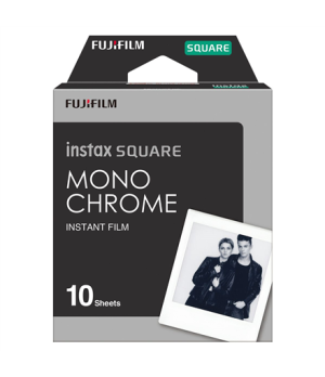 Fujifilm | Instax Square Monochrome (10pl) Instant Film | 86 x 72 mm | Image area: 62 × 62 mm | Quantity 10