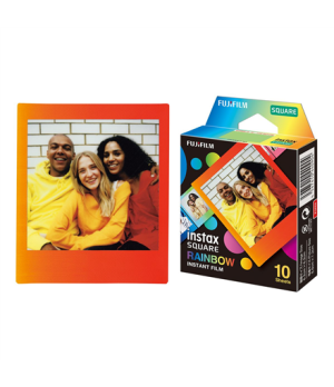 Fujifilm | Instax Square Rainbow (10) Instant Film | 72 x 86 mm | 2.4 x 2.4" Image Area 3.4 x 2.8" Print Size | Quantity 10