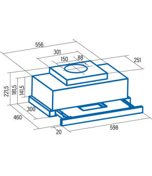 CATA | Hood | TFH 6630 WH | Energy efficiency class A+ | Telescopic | Width 60 cm | 605 m³/h | Touch control | White | LED