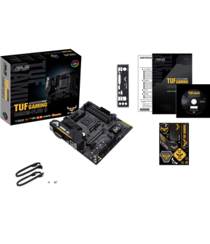 Asus | TUF GAMING B450M-PLUS II | Processor family AMD | Processor socket AM4 | DDR4 | Memory slots 4 | Number of SATA connector