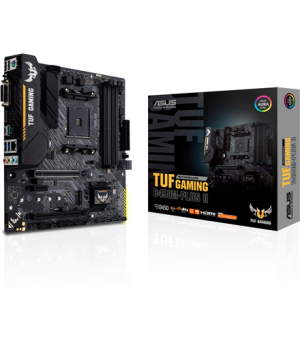 Asus | TUF GAMING B450M-PLUS II | Processor family AMD | Processor socket AM4 | DDR4 | Memory slots 4 | Number of SATA connector