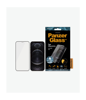 PanzerGlass | Apple | For iPhone 12/12 Pro | Glass | Black | 100% touch The coating is non-toxic | Case Friendly