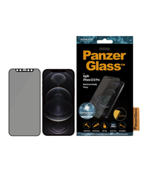 PanzerGlass | Apple | For iPhone 12/12 Pro | Glass | Black | Case Friendly | Privacy glass