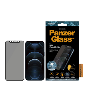 PanzerGlass | Apple | iPhone 12 Pro Max | Glass | Black | Privacy glass