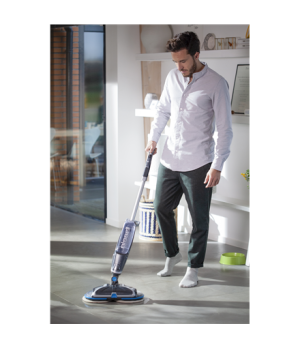 Mop | SpinWave | Cordless operating | Washing function | Operating time (max) 20 min | Lithium Ion | 18 V | Blue/Titanium