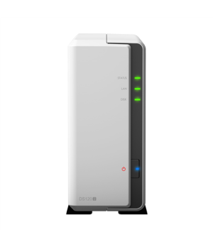 Synology Tower NAS DS120j up to 1 HDD/SSD Marwell Armada 3700 Dual-Core Processor frequency 0.8 GHz 0.5 GB DDR3