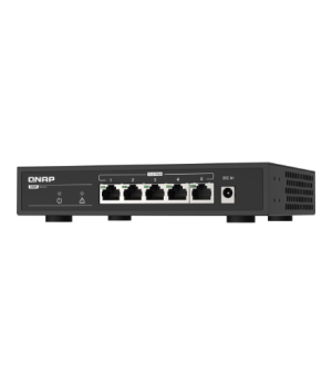 QNAP | 5 port 2.5Gbps Auto Negotiation (2.5G/1G/100M) | QSW-1105-5T | Unmanaged | Desktop | Gigabit Ethernet (copper) ports quan