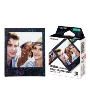 Fujifilm | Instax Square star Illumination Instant film (10pl) | 86 x 72 mm | Print Size: 86mm x 72mm, Image size: 62mm x 62mm |