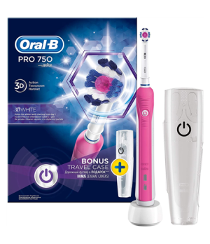 Oral-B Electric Toothbrush PRO 750 Rechargeable For adults Number of brush heads included 1 Number of teeth brushing modes 1 Pin