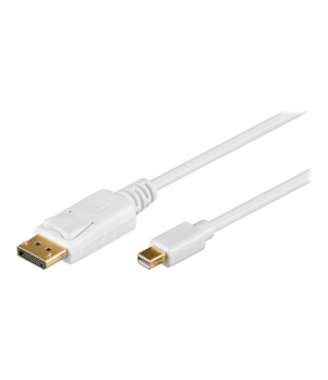 Goobay | Mini DisplayPort adapter cable 1.2 | White | Mini DisplayPort plug | DisplayPort plug | 1 m | Gold-Plated connectors