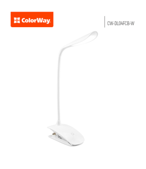 ColorWay | lm | LED Table Lamp Flexible & Clip with built-in battery | White Light: 5500-6000 K | Table lamp