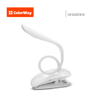 ColorWay | lm | LED Table Lamp Flexible & Clip with built-in battery | White Light: 5500-6000 K | Table lamp