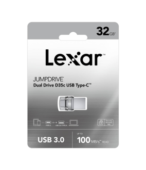 Lexar Flash Drive JumpDrive 32 GB USB 3.0 Sliver