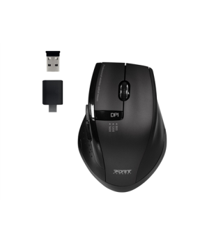 PORT DESIGNS | Office Silent Mouse | 900703 | Optical | Wireless | 2.4 GHz Wireless via USB Dongle | Black | 2 year(s)