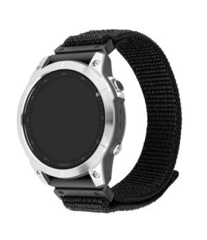 Fixed | Sporty Strap for Garmin QuickFit 26mm | 160-210 | Black | Nylon