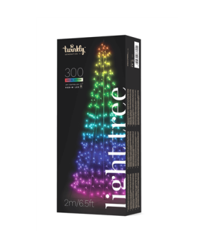 Twinkly|Light Tree 3D Smart LED 300, 2m|RGBW – 16M+ colors + Warm white