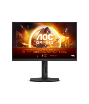 AOC | Gaming Monitor | 27G4X | 27 " | IPS | 16:9 | 180 Hz | 1 ms | 1920 x 1080 pixels | 300 cd/m² | HDMI ports quantity 2 | Blac