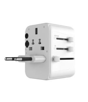 Fixed | Voyager World Adapter | FIXCT30-1C2A-WH | USB-A/USB-C | Travel Adapter