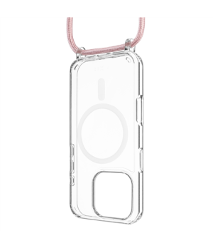 Fixed | MagPure Neck | Back Cover with Lanyard | Apple | iPhone 16 Pro Max | TPU | Clear, Pink