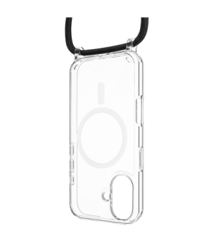 Fixed | MagPure Neck | Back Cover with Lanyard | Apple | iPhone 16 | TPU | Clear, Black