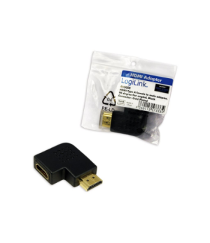 HDMI Adapter, AM to AF in 90 degree flat angled | Logilink