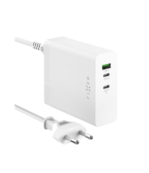 Fixed Charging Station 2xUSB-C/1xUSB, GaN, PD 3.1 support, 140W | FIXCG140-2C1A-WH