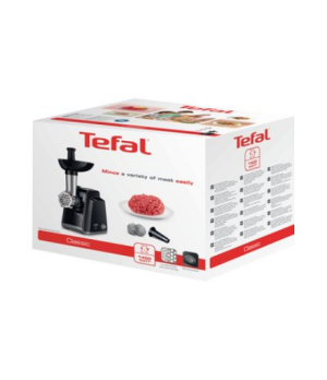 TEFAL | Meat mincer | NE105838 | Black | 1400 W | Number of speeds 1 | Throughput (kg/min) 1.7 | The set includes 3 stainless st