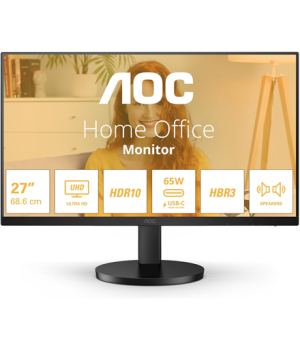 AOC U27B3M | 27 " | VA | UHD | 16:9 | 60 Hz | 4 ms | 3840 x 2160 pixels | 300 cd/m² | HDMI ports quantity 2