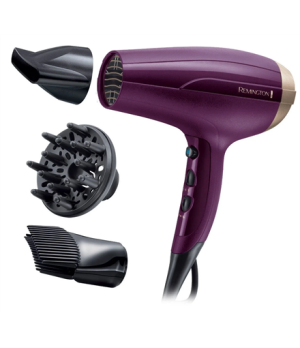 Remington | Hair Dryer | D5219 | 2300 W | Number of temperature settings 3 | Ionic function | Diffuser nozzle | Purple