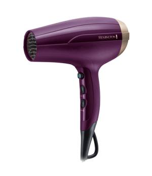 Remington | Hair Dryer | D5219 | 2300 W | Number of temperature settings 3 | Ionic function | Diffuser nozzle | Purple