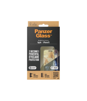 PanzerGlass | Screen protector | Apple | iPhone 15 | Glass | Clear | Ultra-Wide Fit Easy installation Fingerprint resistant Anti