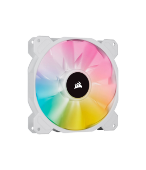 Corsair | 140mm White PWM Fan, Dual Fan Kit with Lighting Node CORE | iCUE SP140 RGB ELITE Performance | Case Fan