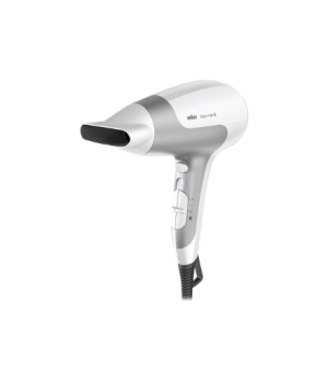 Braun | Hair Dryer | Satin Hair 5 HD 580 | 2500 W | Number of temperature settings 3 | Ionic function | White/ silver