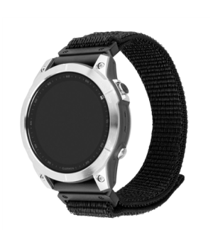 Fixed | Sporty Strap for Garmin QuickFit 22mm | 160-210 mm | Black | Nylon