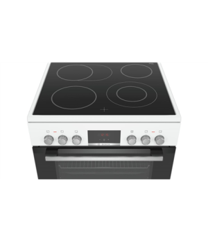 Bosch | Cooker | HKR39A220U | Hob type Vitroceramic | Oven type Electric | White | Width 60 cm | Electronic ignition | Grilling 