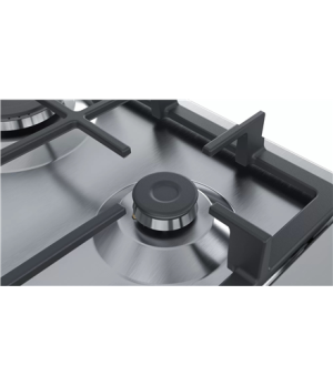 Bosch | PGH6B5B90 | Hob | Gas | Number of burners/cooking zones 4 | Rotary knobs | Stainless steel