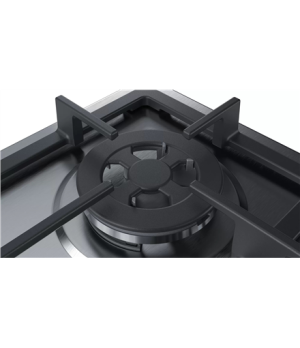 Bosch | PGH6B5B90 | Hob | Gas | Number of burners/cooking zones 4 | Rotary knobs | Stainless steel