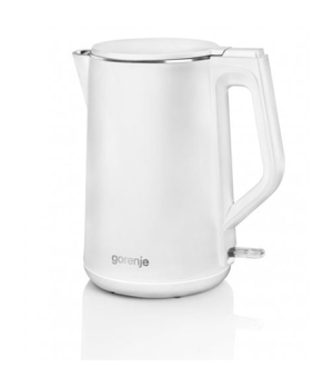 Gorenje | Kettle | K15DWW | Electric | 2200 W | 1.5 L | Plastic + metal | 360° rotational base | White