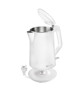 Gorenje | Kettle | K15DWW | Electric | 2200 W | 1.5 L | Plastic + metal | 360° rotational base | White