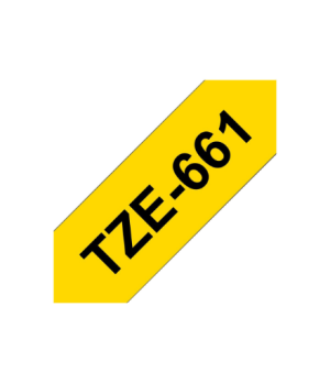 Brother | TZe-661 Laminated Tape | Black on Yellow | TZe | 8 m | 3.6 cm