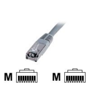 CAT 5e F-UTP | Patch cord | PVC AWG 26/7 | Grey | 3 m | Modular RJ45 (8/8) plug