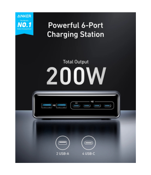 Anker Prime Charger (200W, 6 Ports, GaN) | A2683341