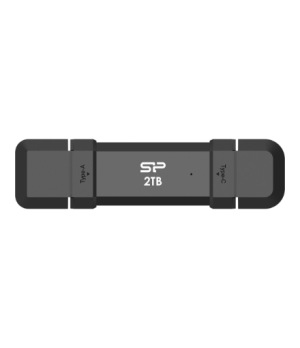 Silicon Power Portable External SSD | DS72 | 250 GB | USB Type-A and USB Type-C 3.2 Gen 2 | Black