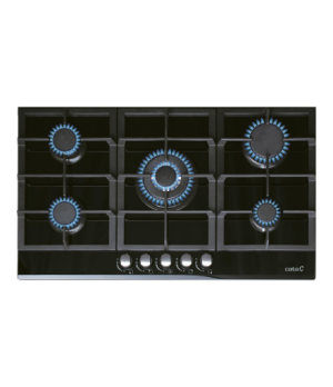 CATA | Hob | LCI 9041 BK | Gas on glass | Number of burners/cooking zones 5 | Rotary knobs | Black