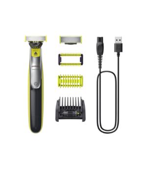 Philips | Face and Body Shaver | QP2834/20 OneBlade 360 | Operating time (max) 60 min | Wet & Dry | Lithium Ion | Black/Green