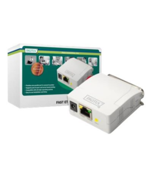 Digitus | Fast Ethernet Print Server, 1-Port 1x RJ45, 1x DB-36-pin male Centronics | DN-13001-1 | White