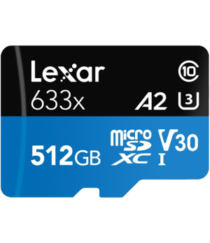 Lexar | High-Performance 633x | UHS-I | 512 GB | MicroSDXC | Flash memory class 10